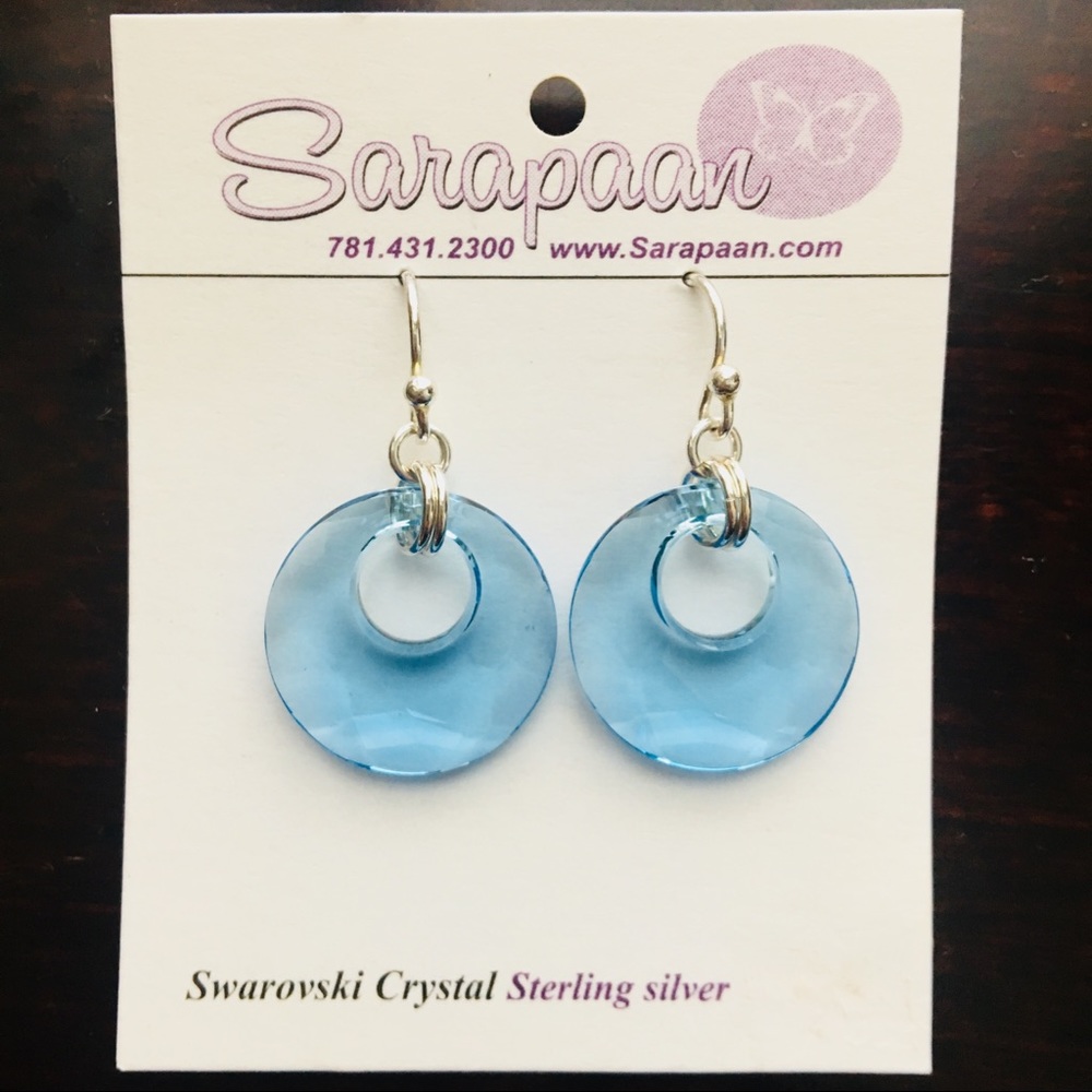 ✔️ NWT Swarovski Crystal Sterling Silver Earrings